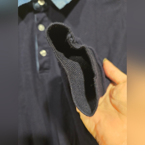 NWOT Men's Ghyugr Two Tone Blue Long Sleeve Polo With Pocket Size Large - Picture 5 of 8